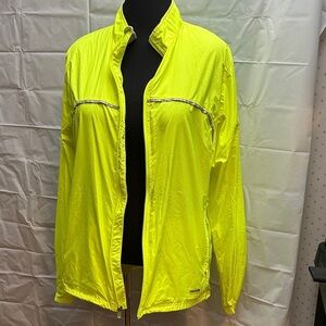 Charles River Apparel Neon Yellow active wear Jacket size large